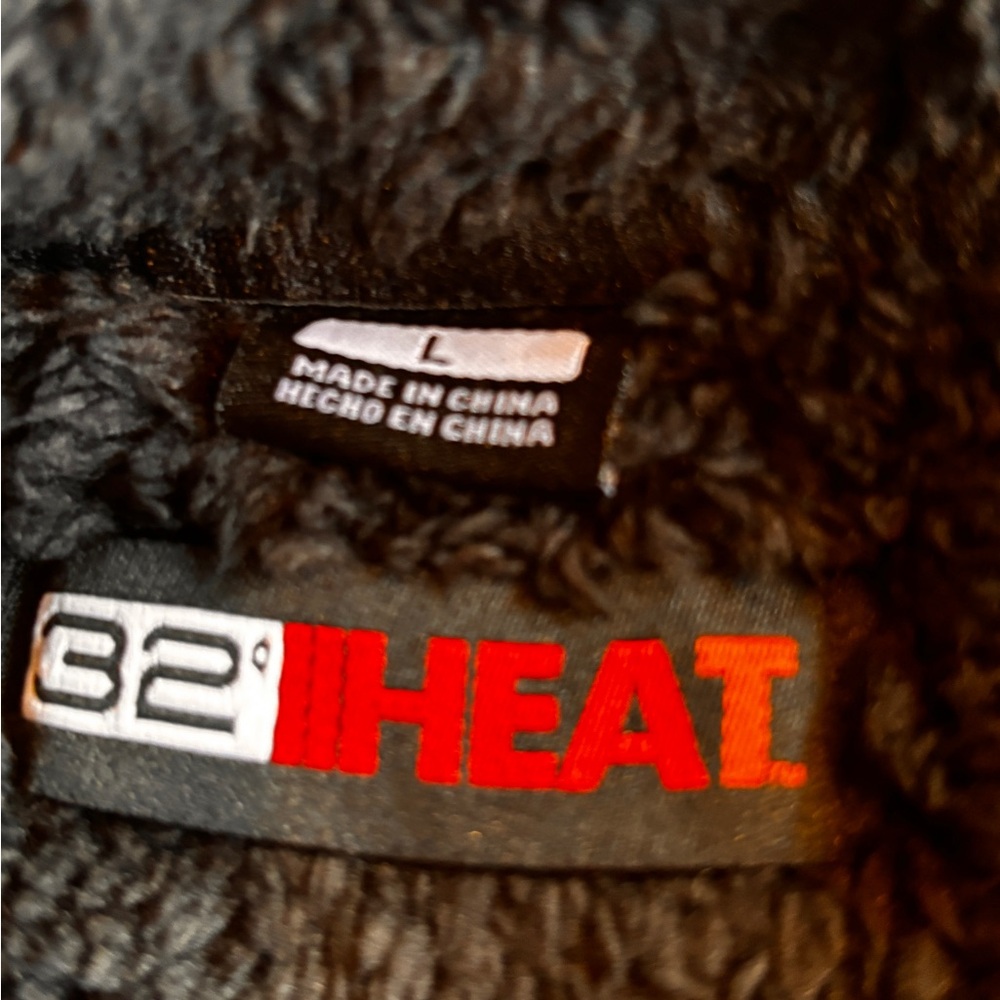 32 Degrees Men's Sherpa Lined Fleece Jacket Black Large - Picture 8 of 10